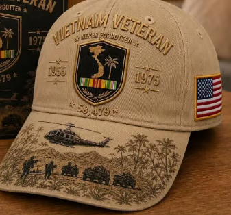 🔥HOT SALE🔥 Vietnam Veteran Never Forgotten 1955–1975 Commemorative Cap 🇺🇸