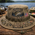 🏆 50K+ SOLD! 49% OFF -🎣 Fishing Is a Way of Life Boonie Hat