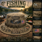 🏆 50K+ SOLD! 49% OFF -🎣 Fishing Is a Way of Life Boonie Hat