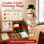 🔥 LAST DAY 49% OFF ☃️ Crochet Snowman Spiral Ornament DIY Kit – Beginner-Friendly Christmas Craft Set 🧶🎄
