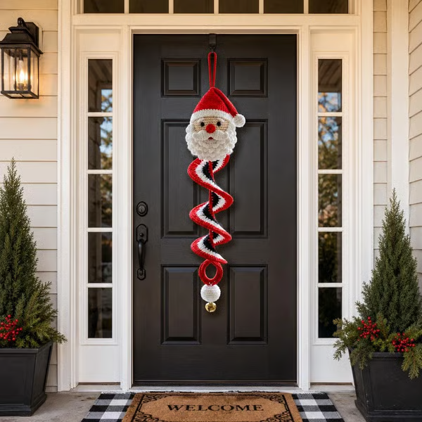 🔥 LAST DAY 49% OFF ☃️ Crochet Snowman Spiral Ornament DIY Kit – Beginner-Friendly Christmas Craft Set 🧶🎄