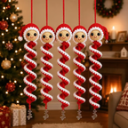 🔥 LAST DAY 49% OFF ☃️ Crochet Snowman Spiral Ornament DIY Kit – Beginner-Friendly Christmas Craft Set 🧶🎄