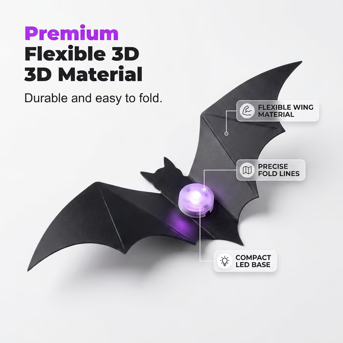 🔥 LAST DAY 50% OFF – 🦇 Halloween LED Bat Night Light | Create a Spooky Glow at Home