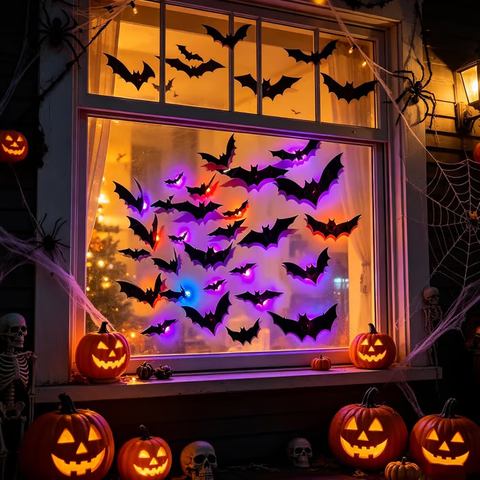 🔥 LAST DAY 50% OFF – 🦇 Halloween LED Bat Night Light | Create a Spooky Glow at Home