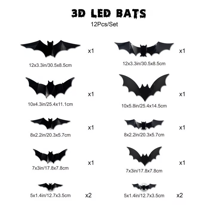 🔥 LAST DAY 50% OFF – 🦇 Halloween LED Bat Night Light | Create a Spooky Glow at Home
