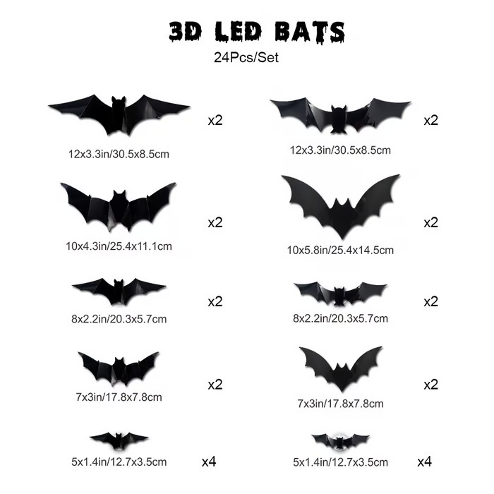 🔥 LAST DAY 50% OFF – 🦇 Halloween LED Bat Night Light | Create a Spooky Glow at Home