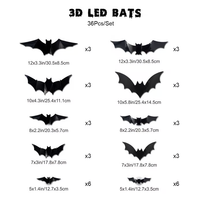 🔥 LAST DAY 50% OFF – 🦇 Halloween LED Bat Night Light | Create a Spooky Glow at Home