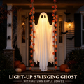 👻 LAST DAY 50% OFF — ✨ Swinging LED Ghost Halloween Decor 🎃