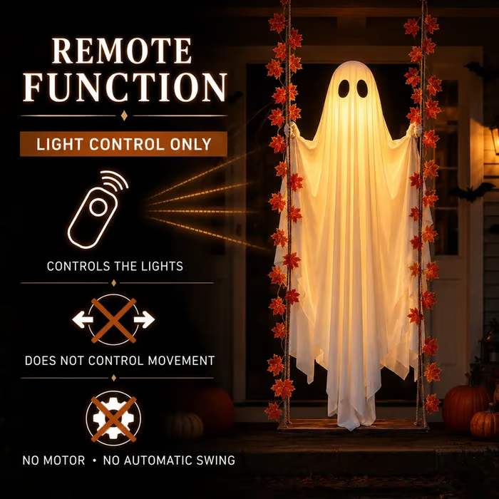 👻 LAST DAY 50% OFF — ✨ Swinging LED Ghost Halloween Decor 🎃