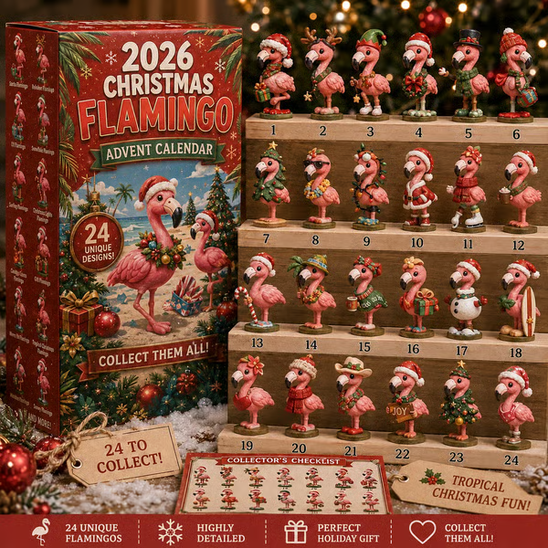🎄🦩 2026 Christmas Flamingo Advent Calendar – 24 Days of Holiday Fun 🎁
