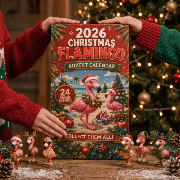 🎄🦩 2026 Christmas Flamingo Advent Calendar – 24 Days of Holiday Fun 🎁