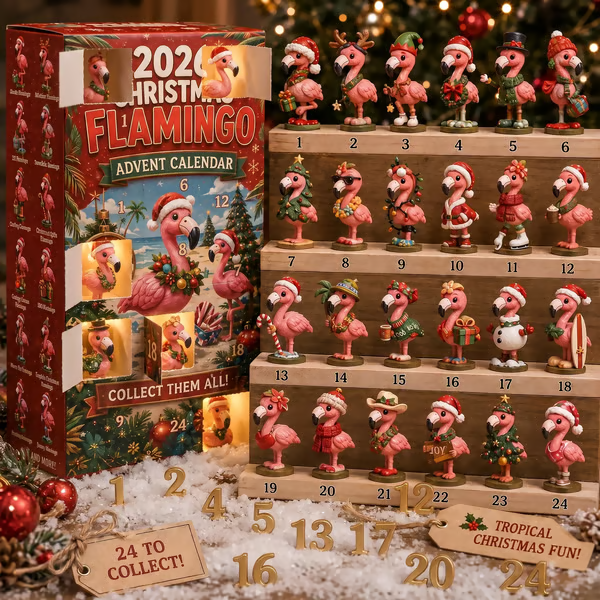 🎄🦩 2026 Christmas Flamingo Advent Calendar – 24 Days of Holiday Fun 🎁