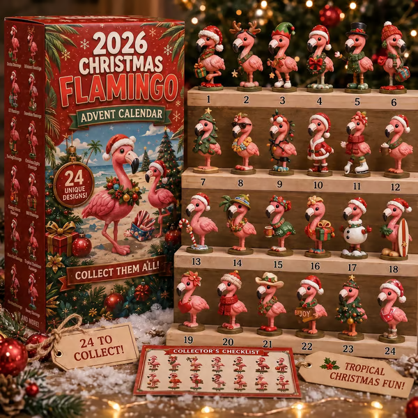 🎄🦩 2026 Christmas Flamingo Advent Calendar – 24 Days of Holiday Fun 🎁