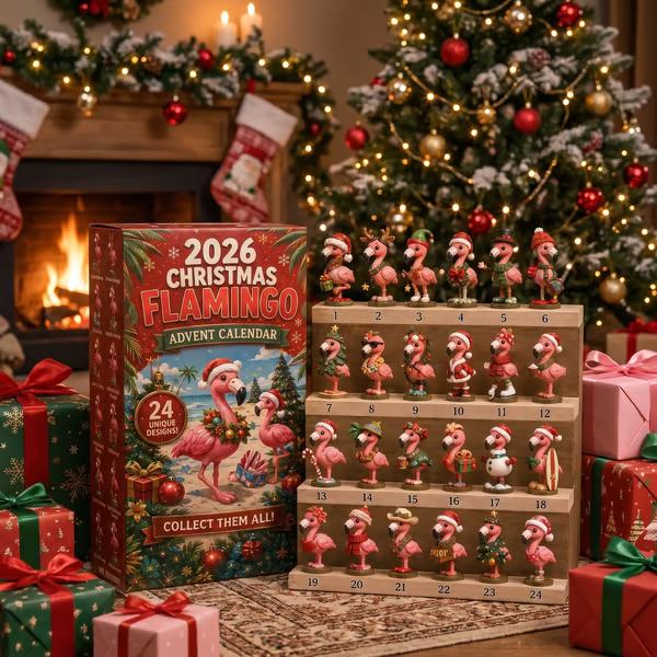 🎄🦩 2026 Christmas Flamingo Advent Calendar – 24 Days of Holiday Fun 🎁
