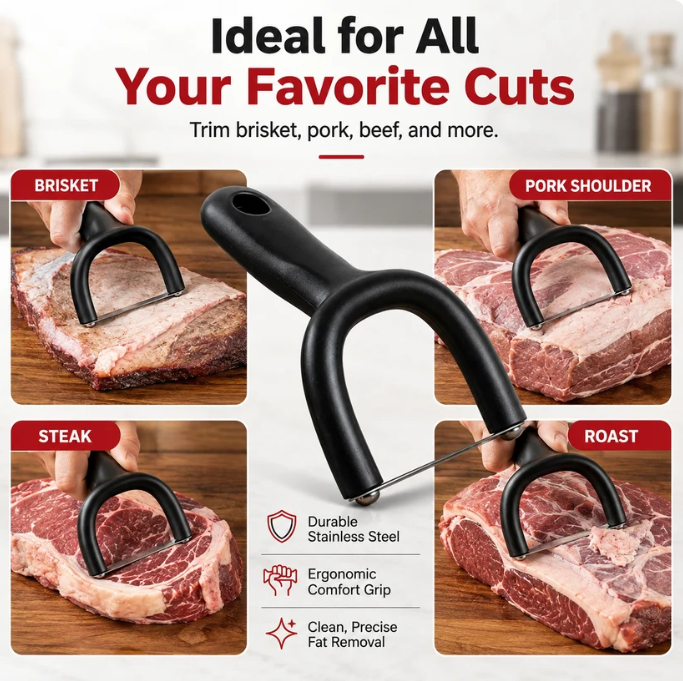 🔥 50% OFF! Handheld Meat Fat Trimmer – Faster Beef & Pork BBQ Prep