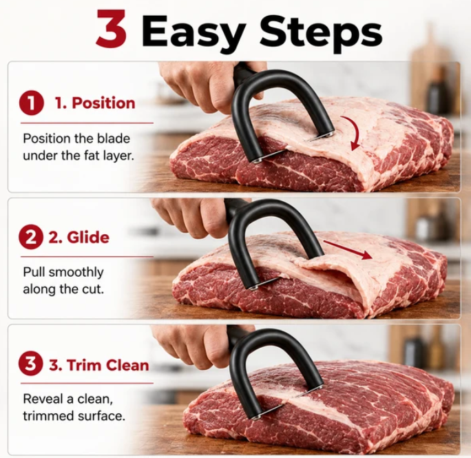 🔥 50% OFF! Handheld Meat Fat Trimmer – Faster Beef & Pork BBQ Prep