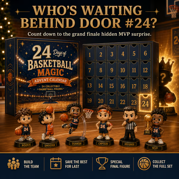 🔥 49% OFF – 24 Days of Basketball Magic 🏀 | Collectible Basketball Advent Calendar 🎁
