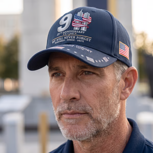🔥 LAST DAY 50% OFF – 🇺🇸 9/11 Never Forget 25th Anniversary Embroidered Cap