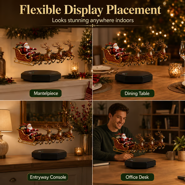 🎅 Santa’s Flying Sleigh – Magnetic Levitation Christmas Decoration ✨