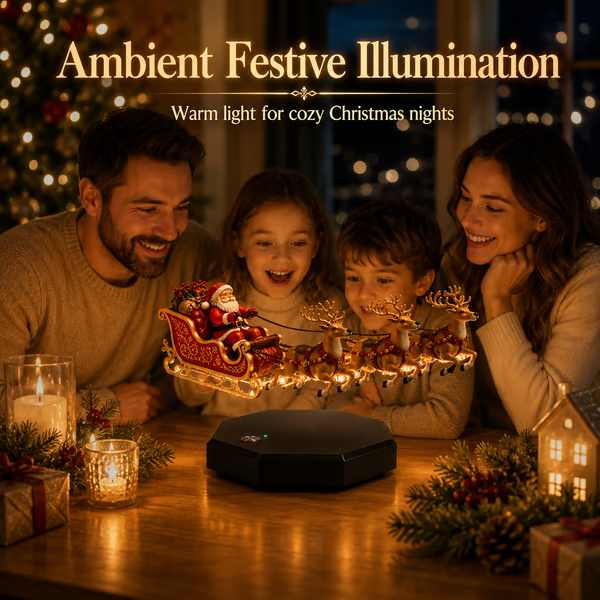 🎅 Santa’s Flying Sleigh – Magnetic Levitation Christmas Decoration ✨