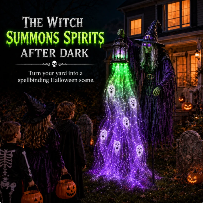 🎃 49% OFF – Halloween Soul Harvester Animated Garden Light