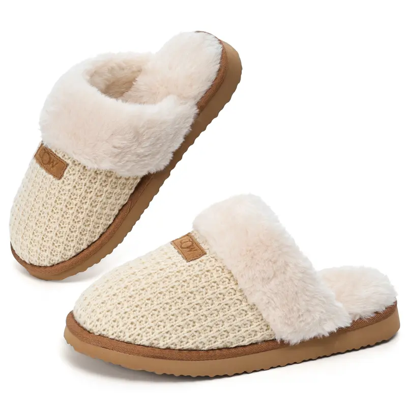 🧸 Women’s Cozy Fuzzy Slippers – Soft Memory Foam House Shoes