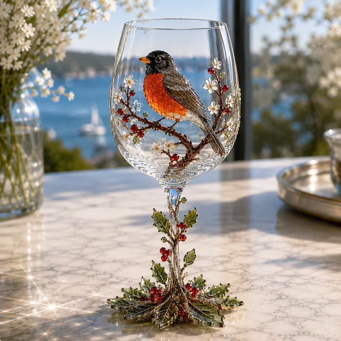 🎅 2026 Christmas Gift – 50% OFF 🎁 | 🐦 3D Bird Wine Glass Collection