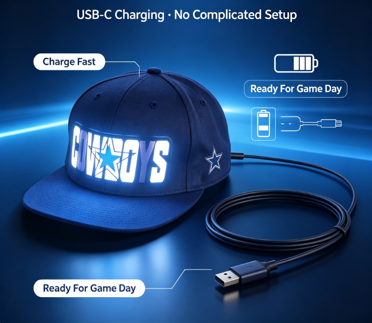 🔥 50% OFF🏈Light Up Game Day – LED Dallas Fan Snapback Hat