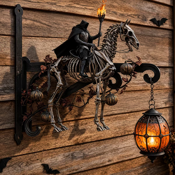 🎃 Spooky Halloween Wall Hook – Metal Outdoor Hanger for Porch & Garden Decor
