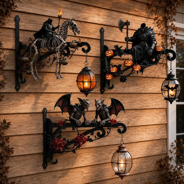 🎃 Spooky Halloween Wall Hook – Metal Outdoor Hanger for Porch & Garden Decor