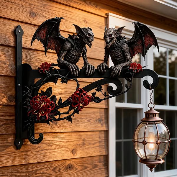 🎃 Spooky Halloween Wall Hook – Metal Outdoor Hanger for Porch & Garden Decor