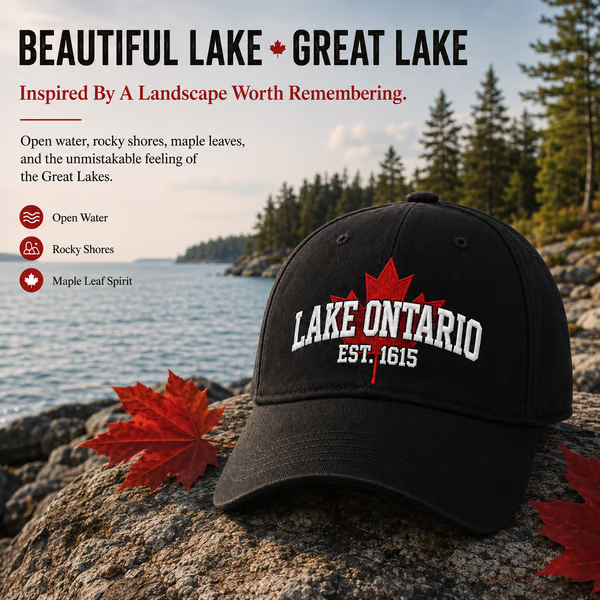 🔥 LAST DAY 50% OFF – 🍁 Lake Ontario Forever Heritage Embroidered Cap