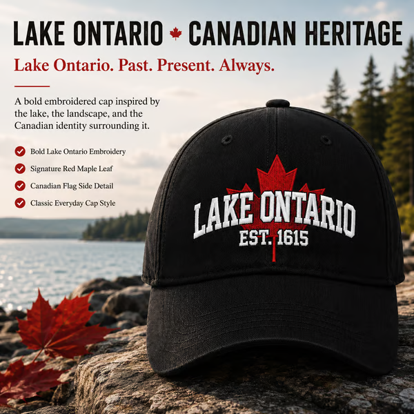🔥 LAST DAY 50% OFF – 🍁 Lake Ontario Forever Heritage Embroidered Cap