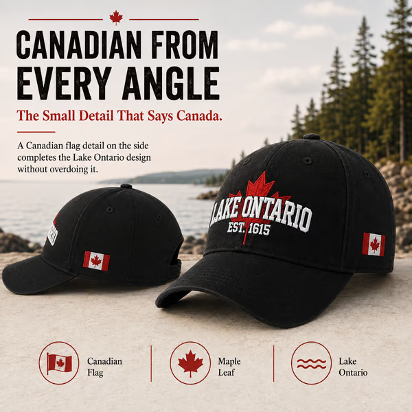 🔥 LAST DAY 50% OFF – 🍁 Lake Ontario Forever Heritage Embroidered Cap