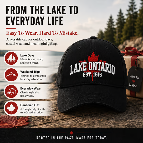 🔥 LAST DAY 50% OFF – 🍁 Lake Ontario Forever Heritage Embroidered Cap