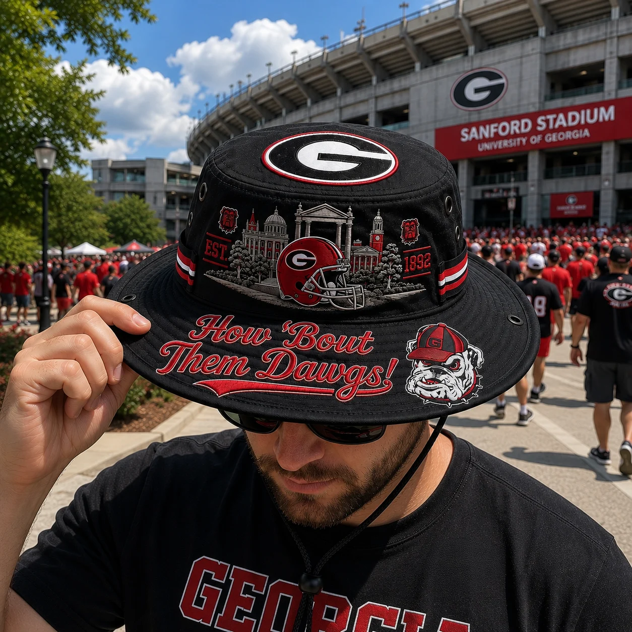 49% OFF – How ’Bout Them Dawgs? 🐶 Georgia Football Boonie Hat