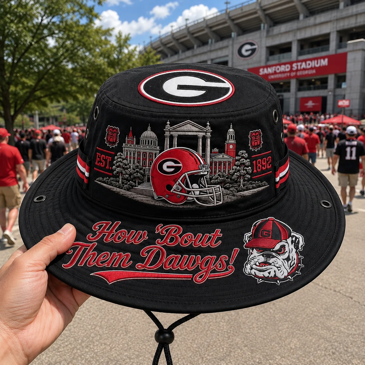 49% OFF – How ’Bout Them Dawgs? 🐶 Georgia Football Boonie Hat