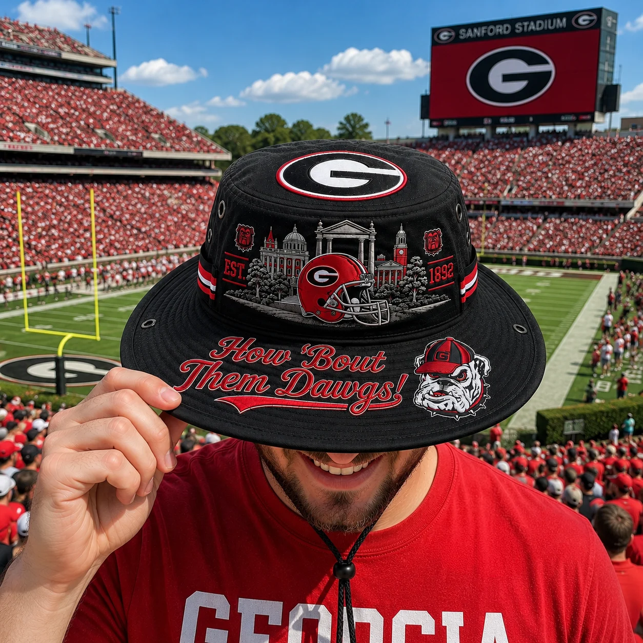49% OFF – How ’Bout Them Dawgs? 🐶 Georgia Football Boonie Hat
