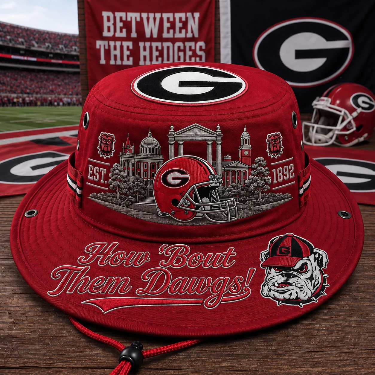 49% OFF – How ’Bout Them Dawgs? 🐶 Georgia Football Boonie Hat