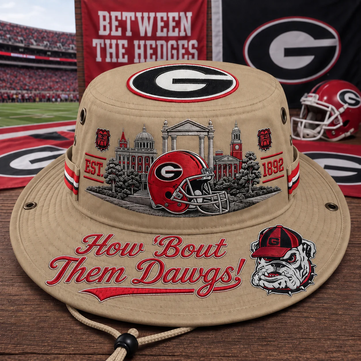 49% OFF – How ’Bout Them Dawgs? 🐶 Georgia Football Boonie Hat