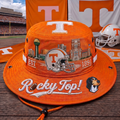 🔥 LAST DAY 49% OFF – R🏈cky Top Football Boonie Hat | Orange & White Fan Hat