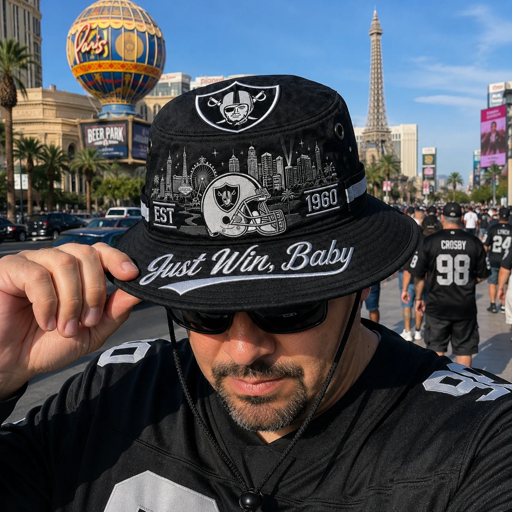 🏈 LAST DAY 49% OFF – Just Win, Baby Boonie Hat – Wear the Football Spirit Everywhere
