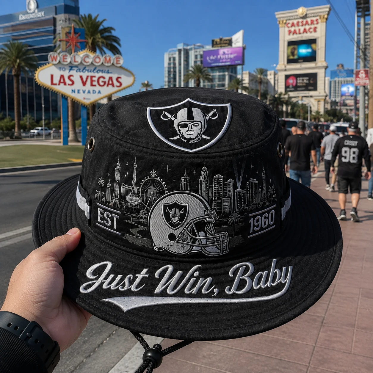 🏈 LAST DAY 49% OFF – Just Win, Baby Boonie Hat – Wear the Football Spirit Everywhere