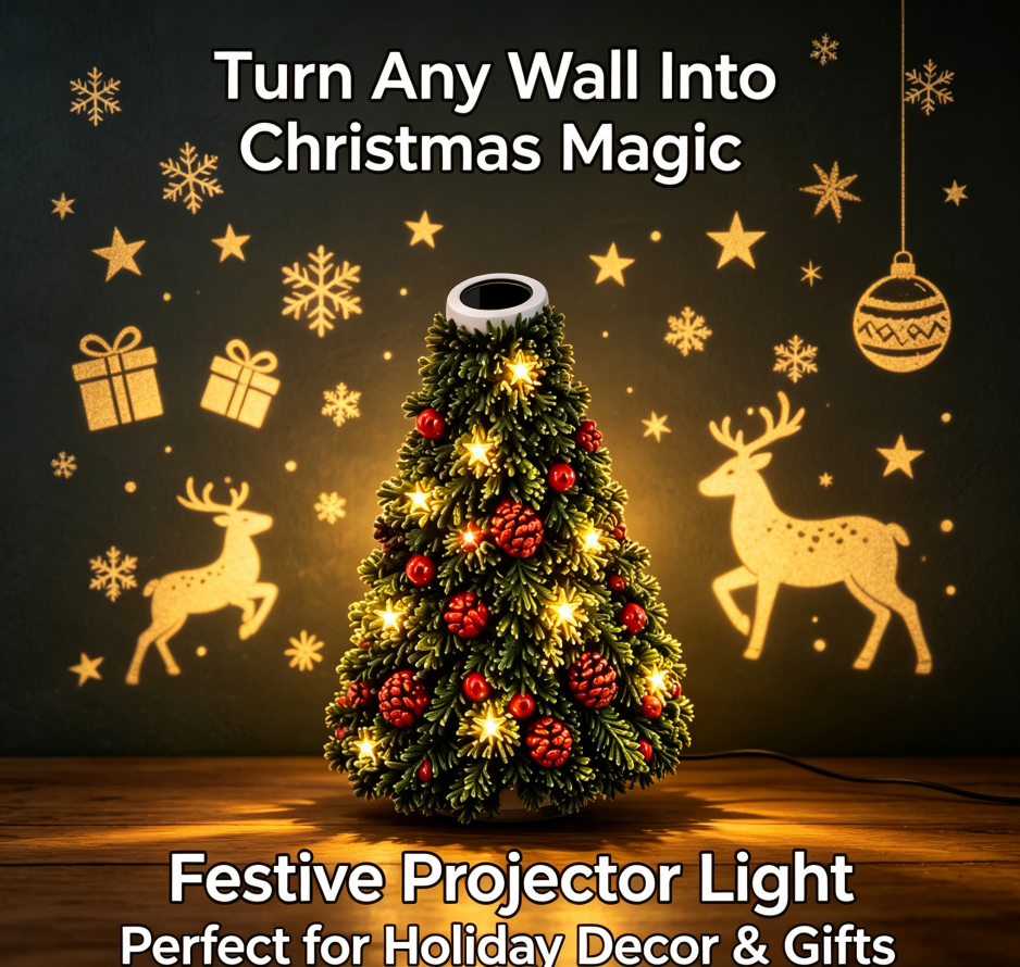 🎄 LAST DAY 49% OFF – Christmas Tree Projector | Magical Holiday Light Decor ✨