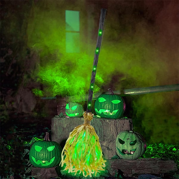 🔥 LAST DAY 49% OFF – 🎃🧹 Floating Witch’s Broom | Spooky Moving Halloween Decor