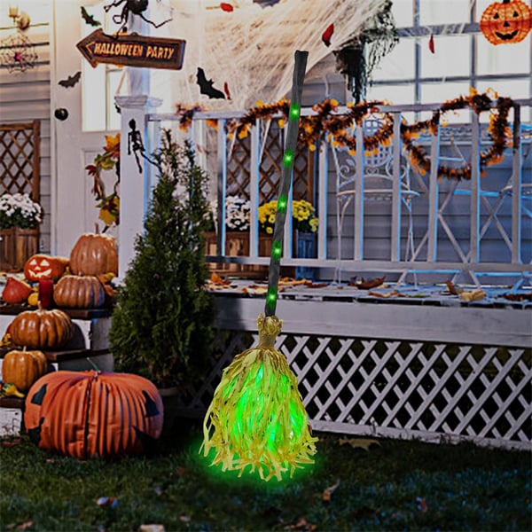 🔥 LAST DAY 49% OFF – 🎃🧹 Floating Witch’s Broom | Spooky Moving Halloween Decor